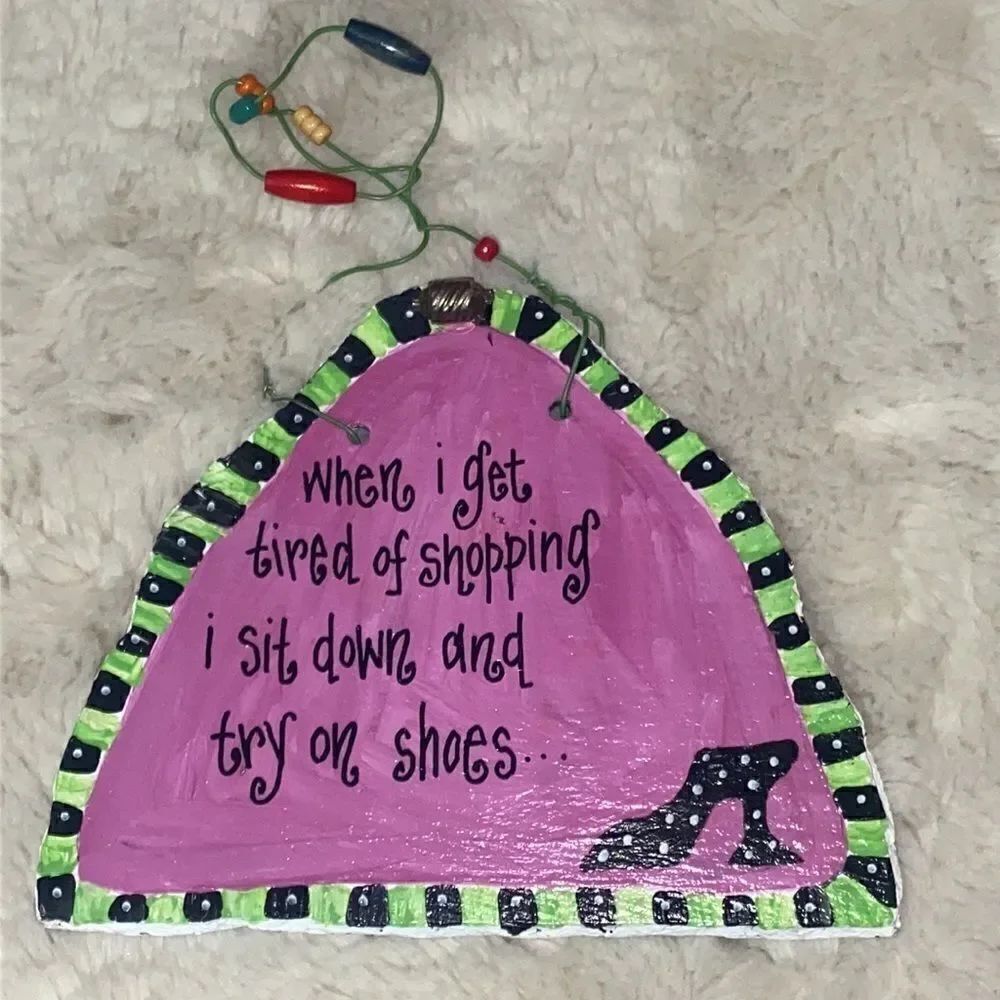 Deb Peter’s 👠Hand Painted Slate “Try on Shoes” - Picture 4 of 4